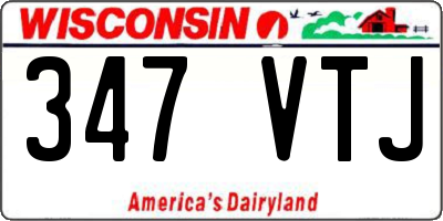WI license plate 347VTJ