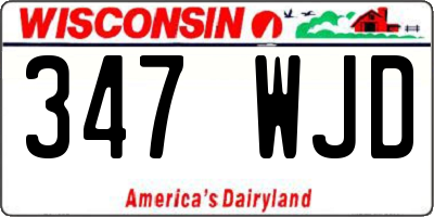 WI license plate 347WJD