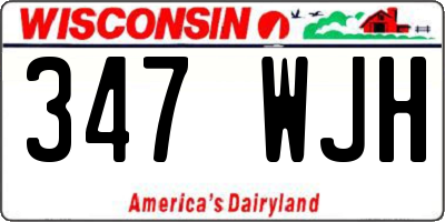 WI license plate 347WJH