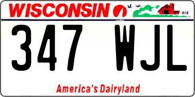 WI license plate 347WJL