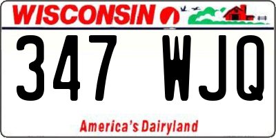 WI license plate 347WJQ