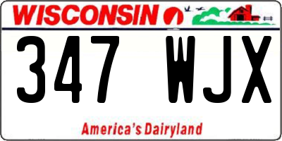 WI license plate 347WJX
