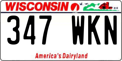 WI license plate 347WKN