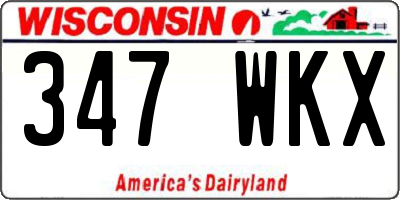 WI license plate 347WKX