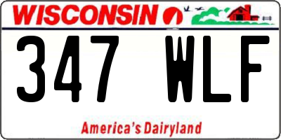 WI license plate 347WLF