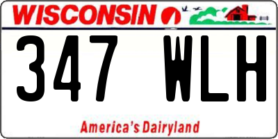 WI license plate 347WLH