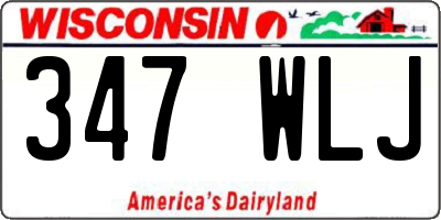 WI license plate 347WLJ