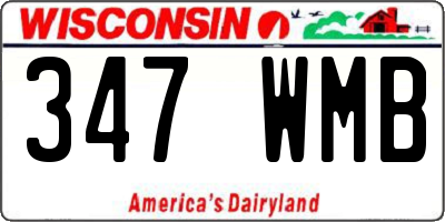 WI license plate 347WMB