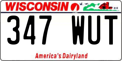 WI license plate 347WUT