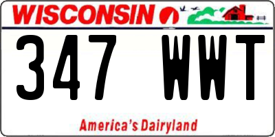 WI license plate 347WWT