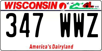 WI license plate 347WWZ