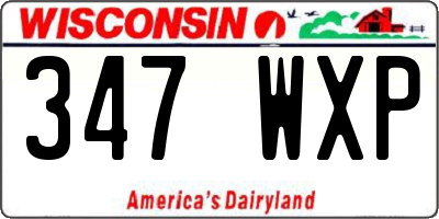 WI license plate 347WXP