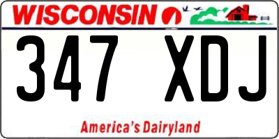 WI license plate 347XDJ