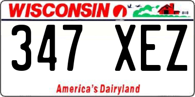 WI license plate 347XEZ