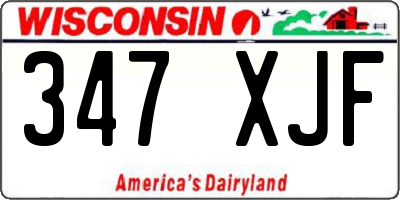 WI license plate 347XJF