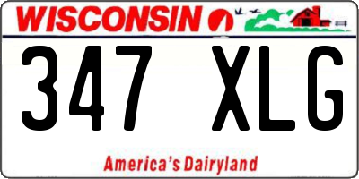 WI license plate 347XLG