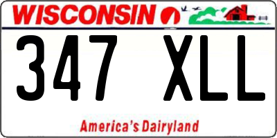 WI license plate 347XLL