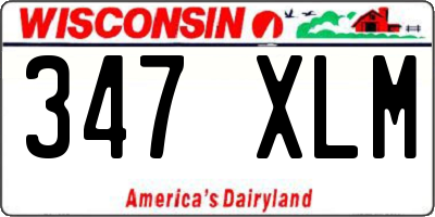 WI license plate 347XLM