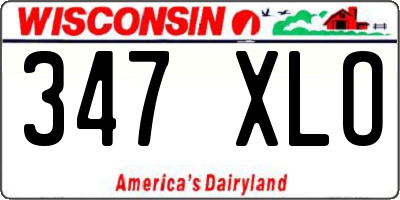 WI license plate 347XLO