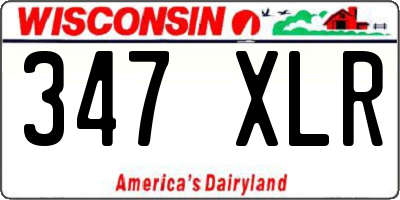 WI license plate 347XLR