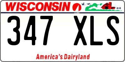 WI license plate 347XLS