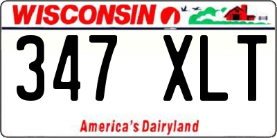 WI license plate 347XLT