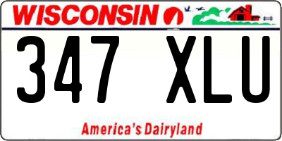 WI license plate 347XLU