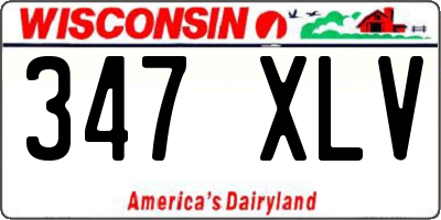 WI license plate 347XLV