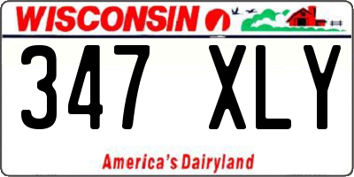WI license plate 347XLY