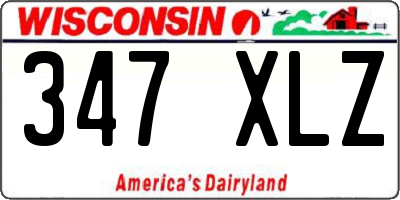 WI license plate 347XLZ