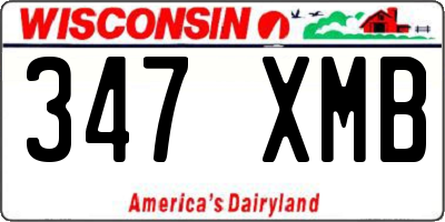WI license plate 347XMB