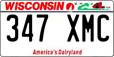 WI license plate 347XMC
