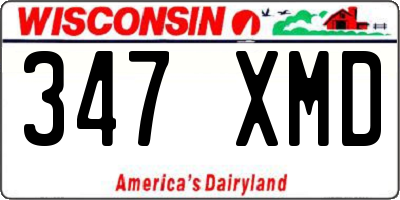 WI license plate 347XMD