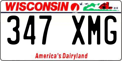 WI license plate 347XMG