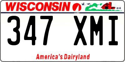 WI license plate 347XMI