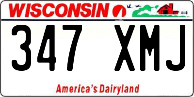 WI license plate 347XMJ