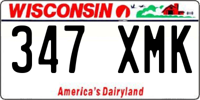 WI license plate 347XMK