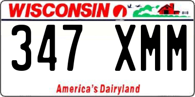 WI license plate 347XMM