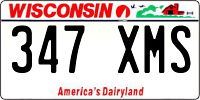WI license plate 347XMS
