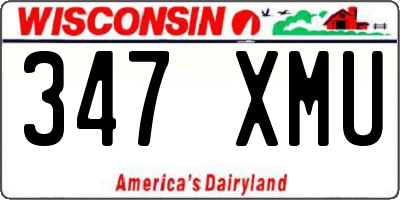 WI license plate 347XMU