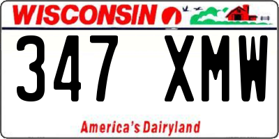 WI license plate 347XMW