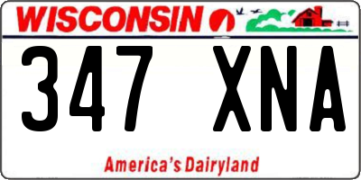 WI license plate 347XNA