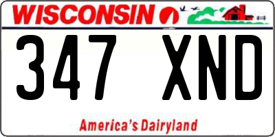 WI license plate 347XND