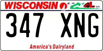WI license plate 347XNG
