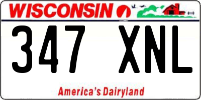 WI license plate 347XNL