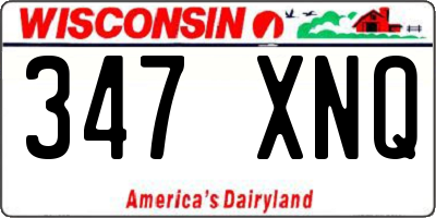 WI license plate 347XNQ