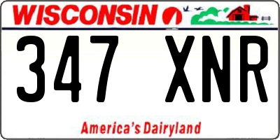 WI license plate 347XNR