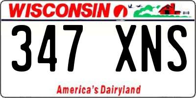 WI license plate 347XNS