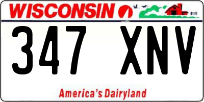 WI license plate 347XNV