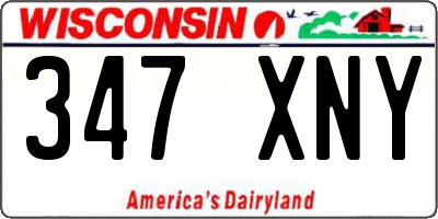 WI license plate 347XNY